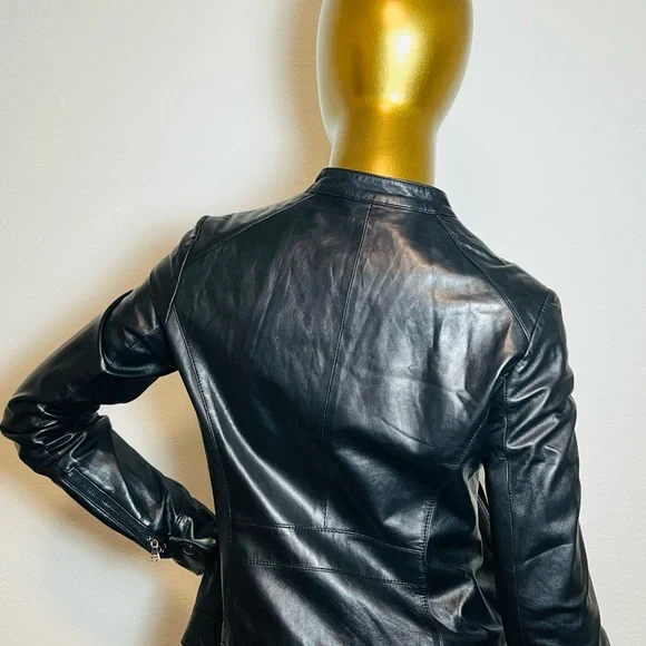 Dolce & Gabanna Black Leather Women's Jacket - Picture 7 of 7